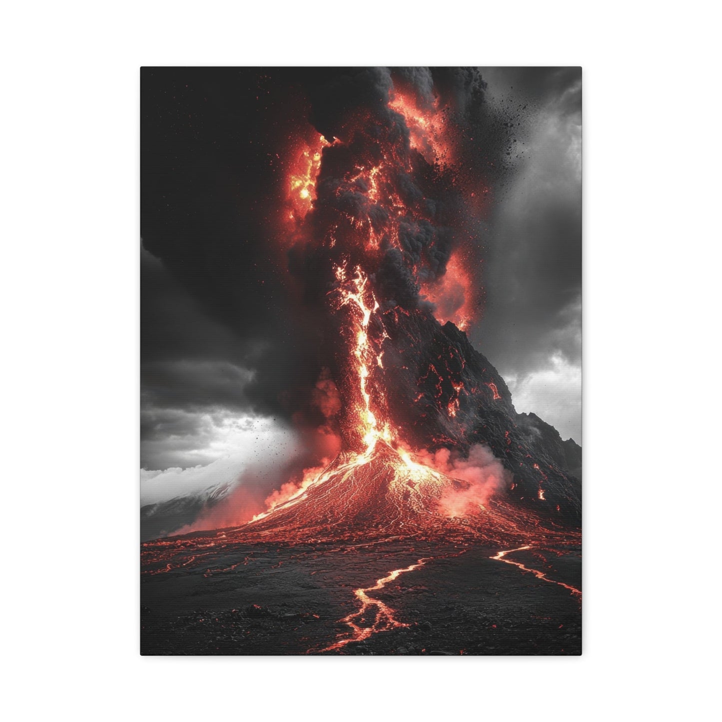 Volcanic Eruption Power and Fury - Landscape Wall Art - Aestheticanvas