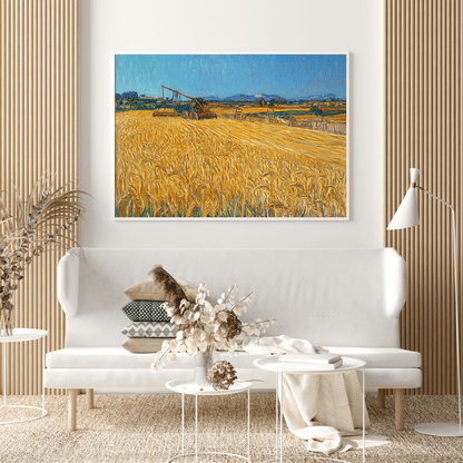 Wheatfield with Reaper - Vehicle Wall Art - Aestheticanvas