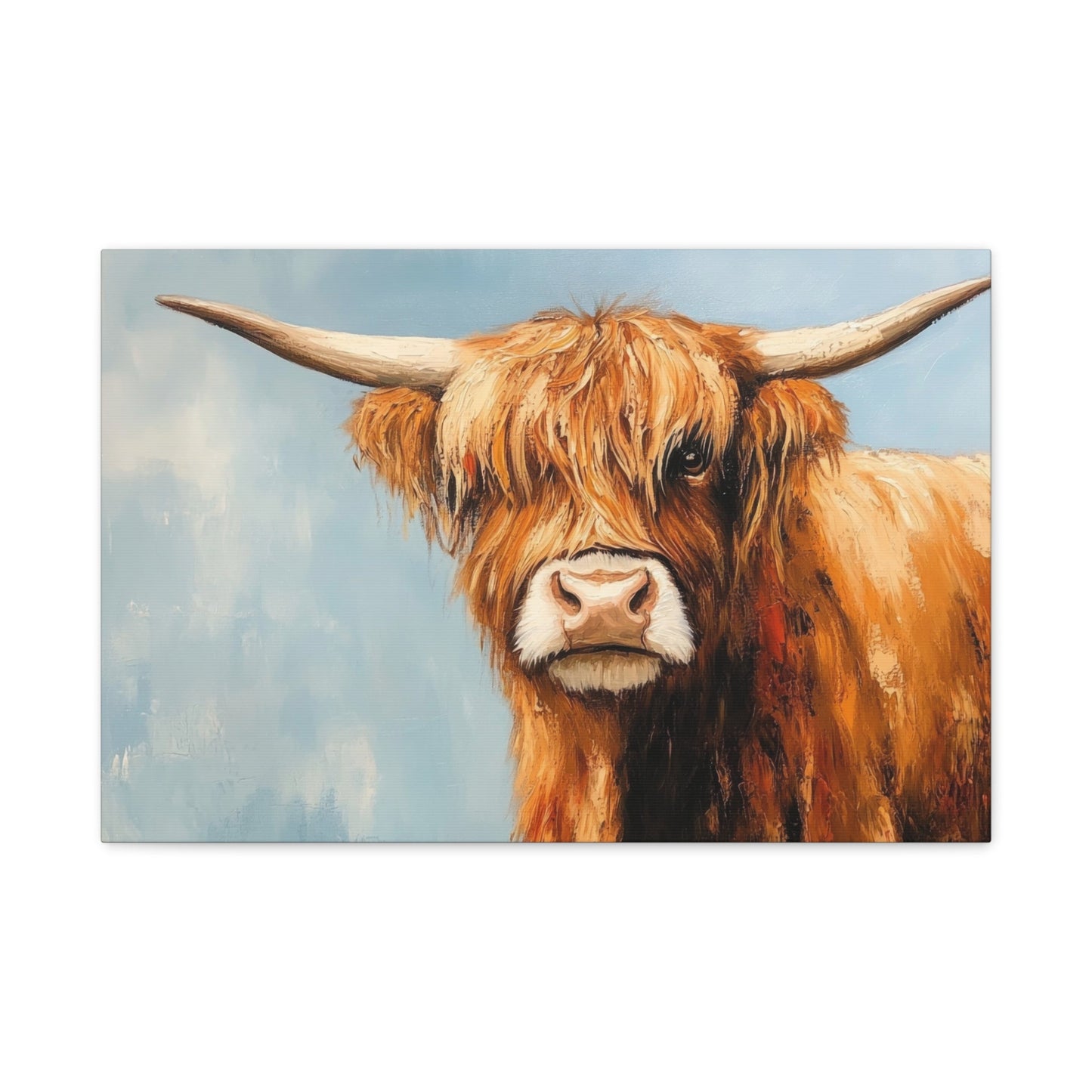 Whimsical Highland Cow - Animal Wall Art - Aestheticanvas