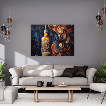 Whiskey in Wonderland - Abstract Wall Art - Aestheticanvas