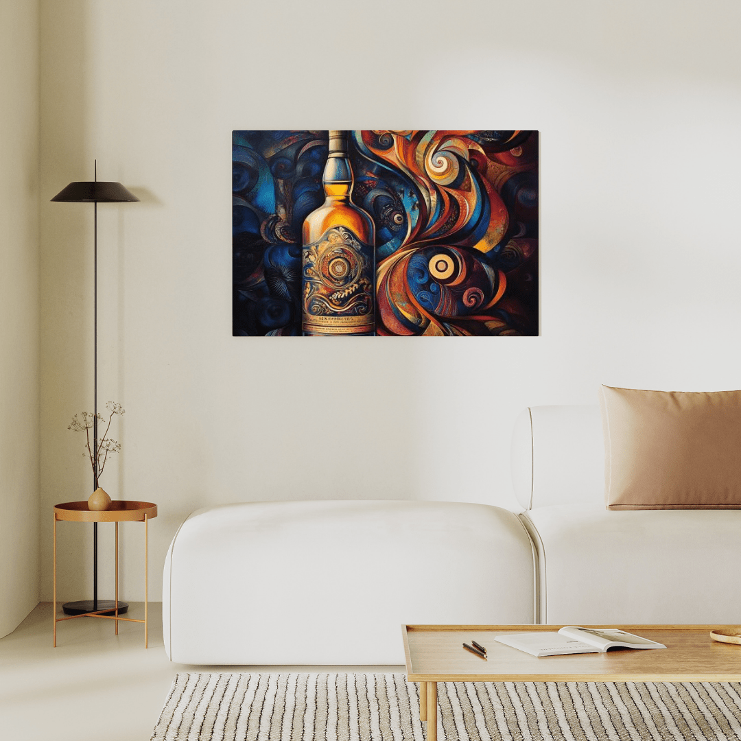 Whiskey in Wonderland - Abstract Wall Art - Aestheticanvas