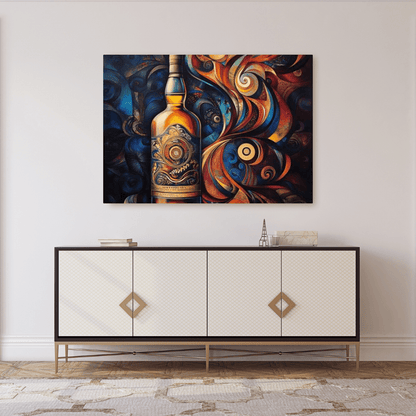 Whiskey in Wonderland - Abstract Wall Art - Aestheticanvas