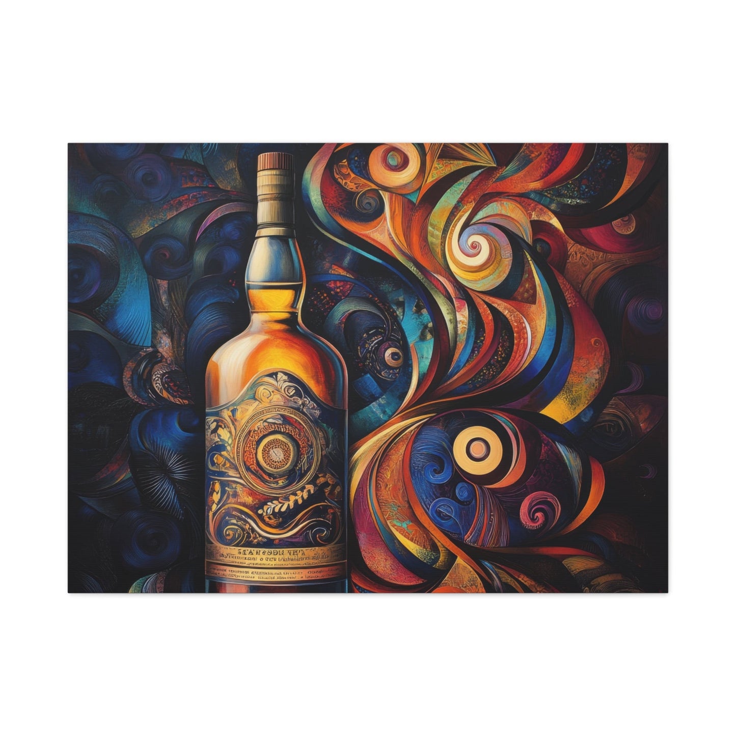 Whiskey in Wonderland - Abstract Wall Art - Aestheticanvas