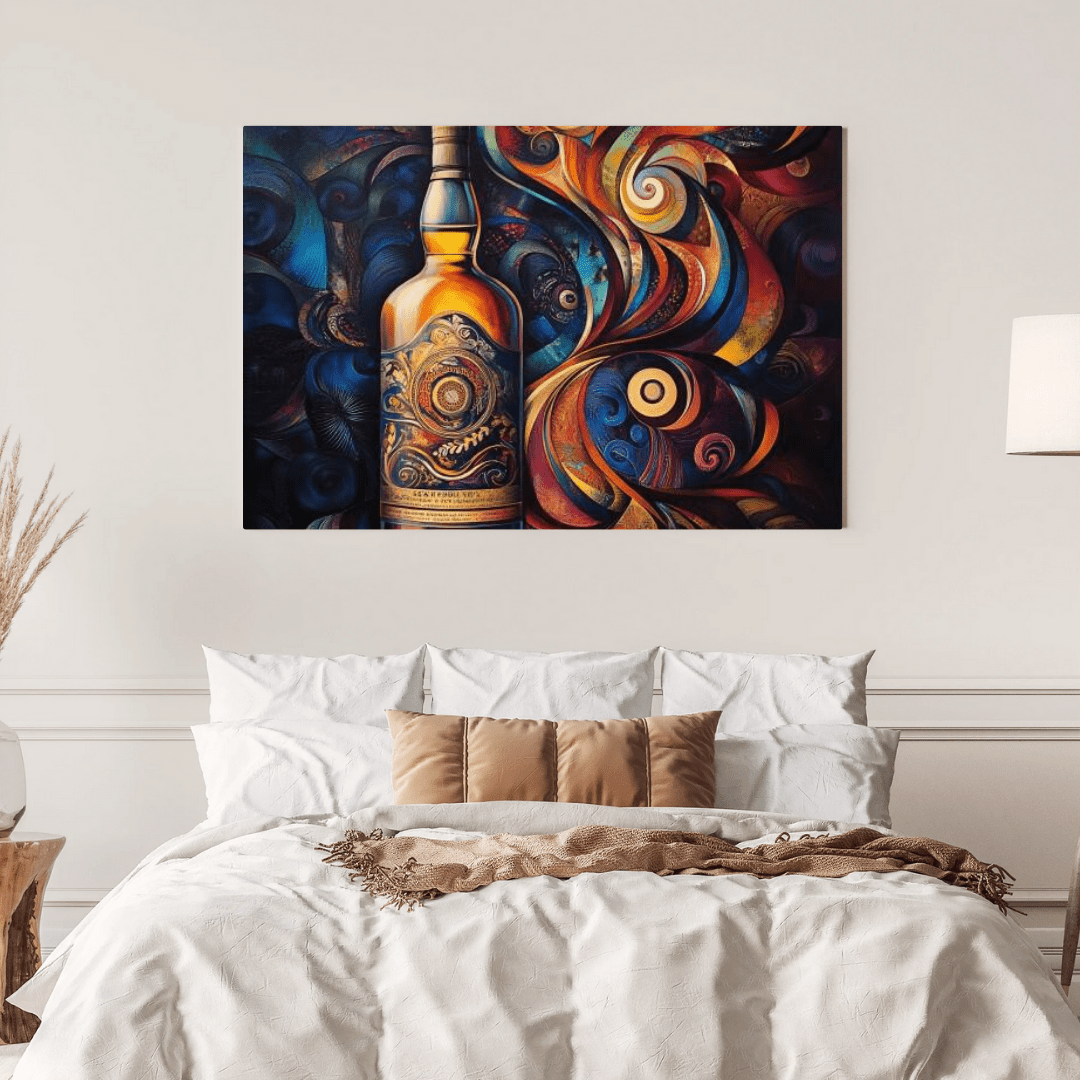 Whiskey in Wonderland - Abstract Wall Art - Aestheticanvas