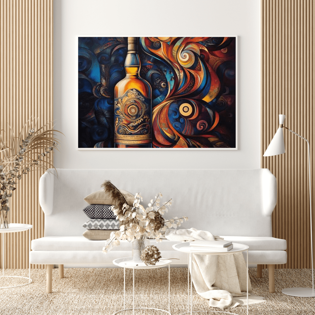 Whiskey in Wonderland - Abstract Wall Art - Aestheticanvas