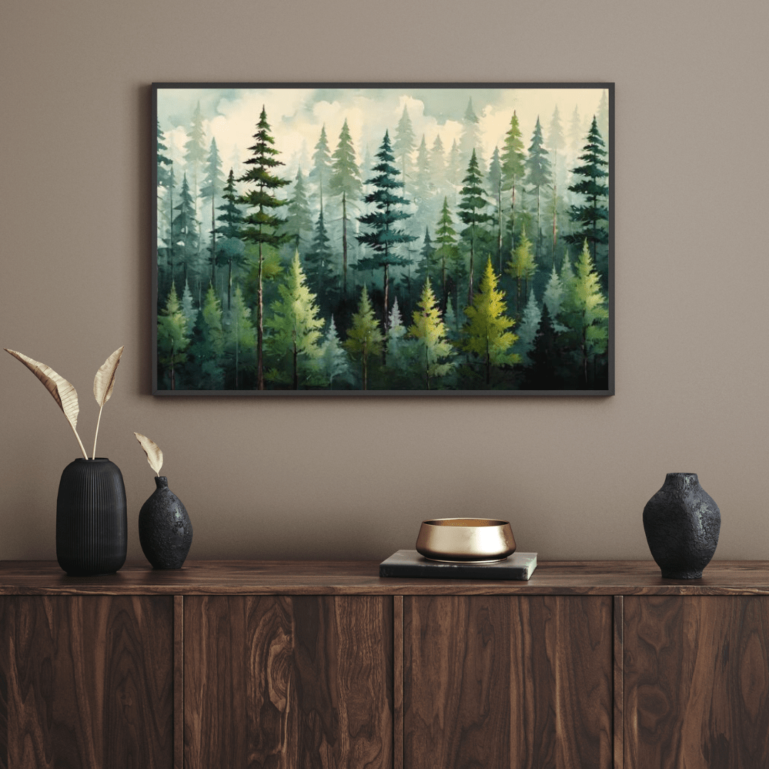 Whispering Pines - Forest Wall Art - Aestheticanvas