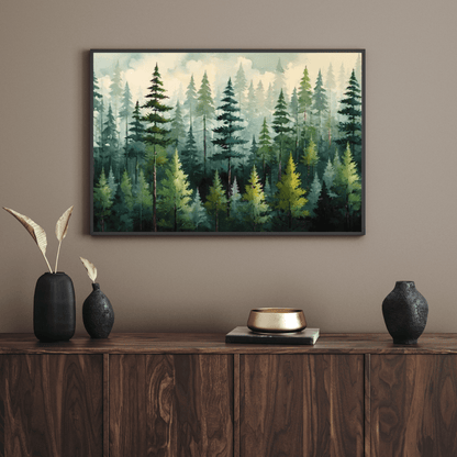 Whispering Pines - Forest Wall Art - Aestheticanvas