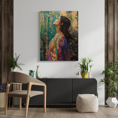 Woman Relaxing - Portrait Wall Art - Aestheticanvas