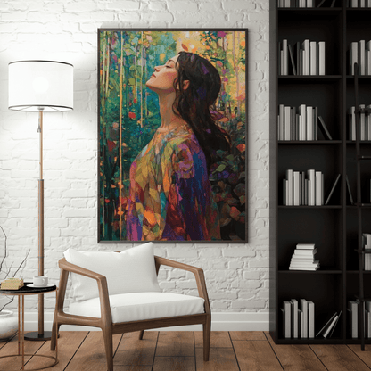 Woman Relaxing - Portrait Wall Art - Aestheticanvas