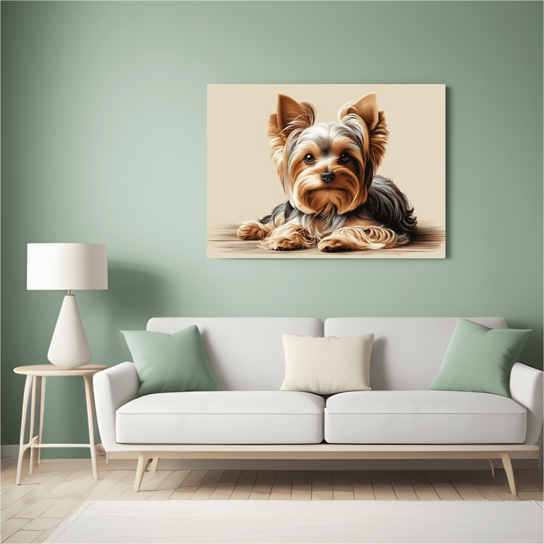 Yorkshire Terrier Charm - Dog Wall Art - Aestheticanvas