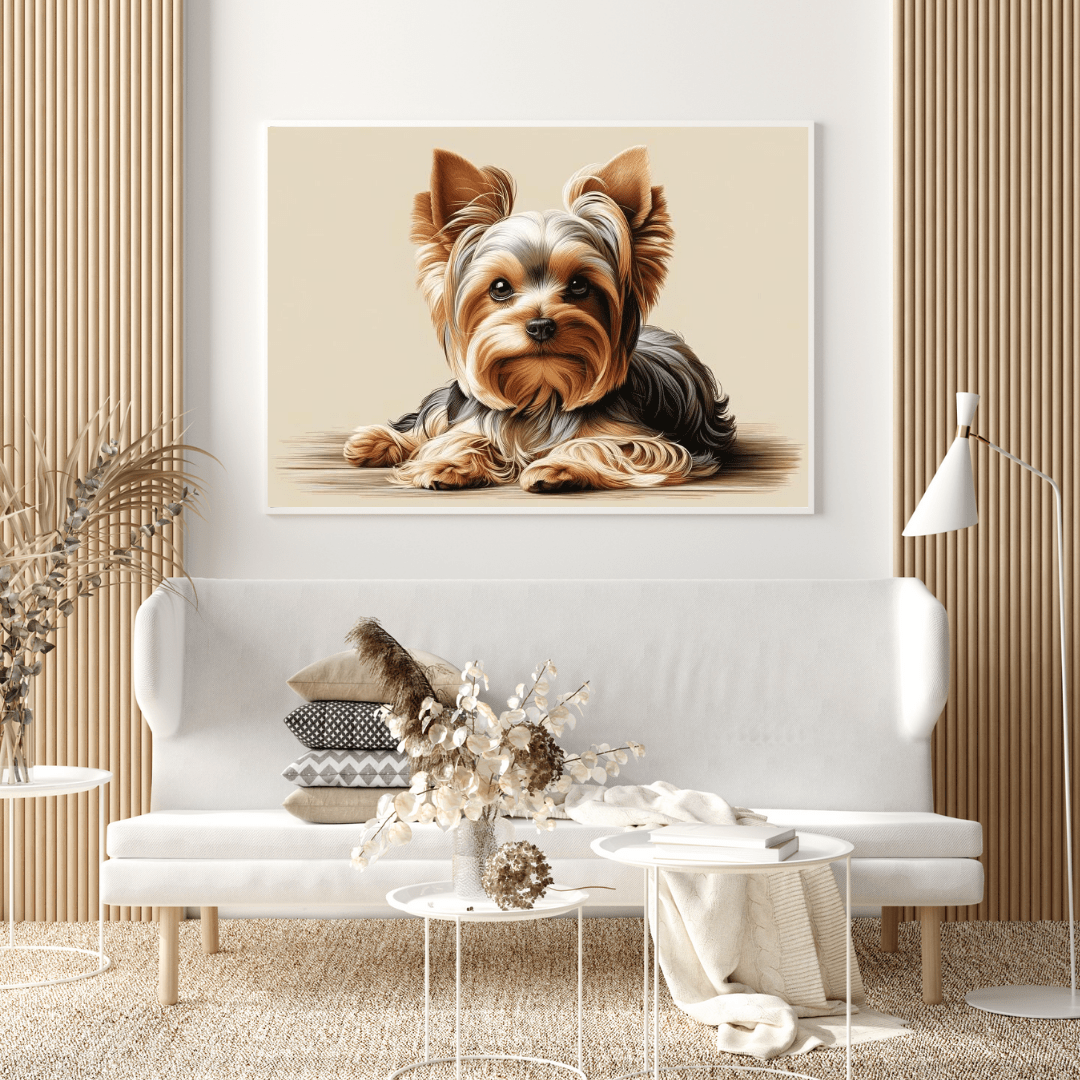 Yorkshire Terrier Charm - Dog Wall Art - Aestheticanvas