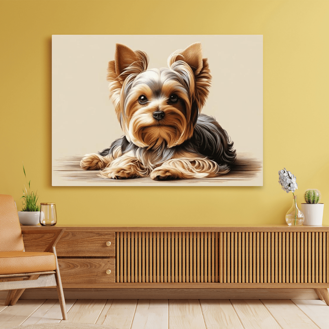 Yorkshire Terrier Charm - Dog Wall Art - Aestheticanvas