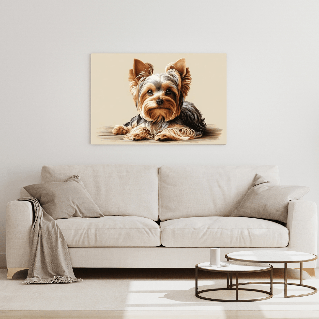 Yorkshire Terrier Charm - Dog Wall Art - Aestheticanvas