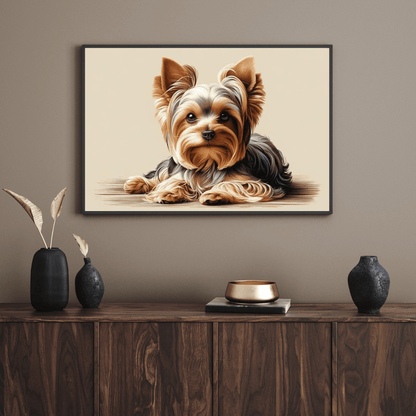 Yorkshire Terrier Charm - Dog Wall Art - Aestheticanvas